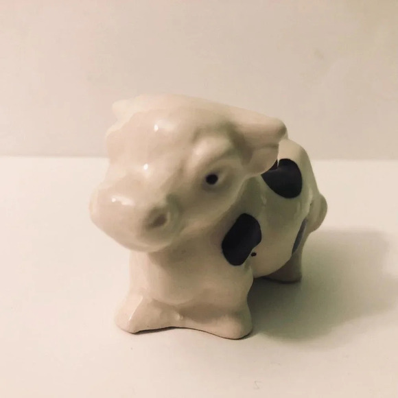 Vintage Lot of 2 Ceramic Cow With Spots  Toothpick Holder Japan - Picture 11 of 16